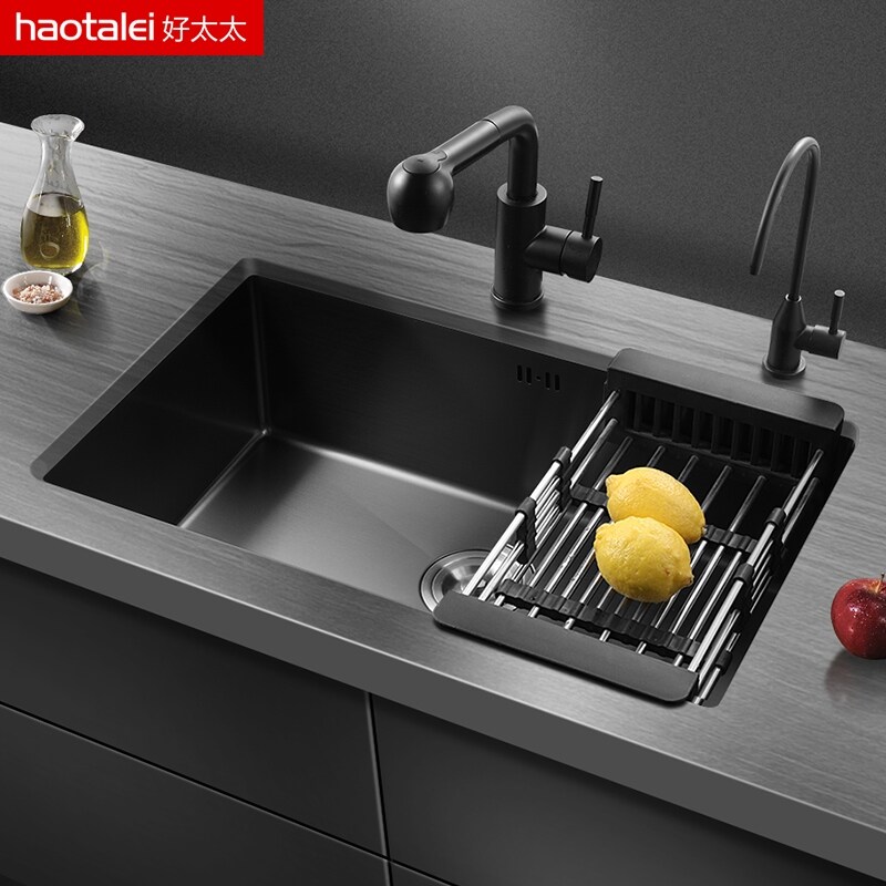 Gambar German xiancai basins nano single slot 304 stainless steel kitchen sink sink undercounter basin sink