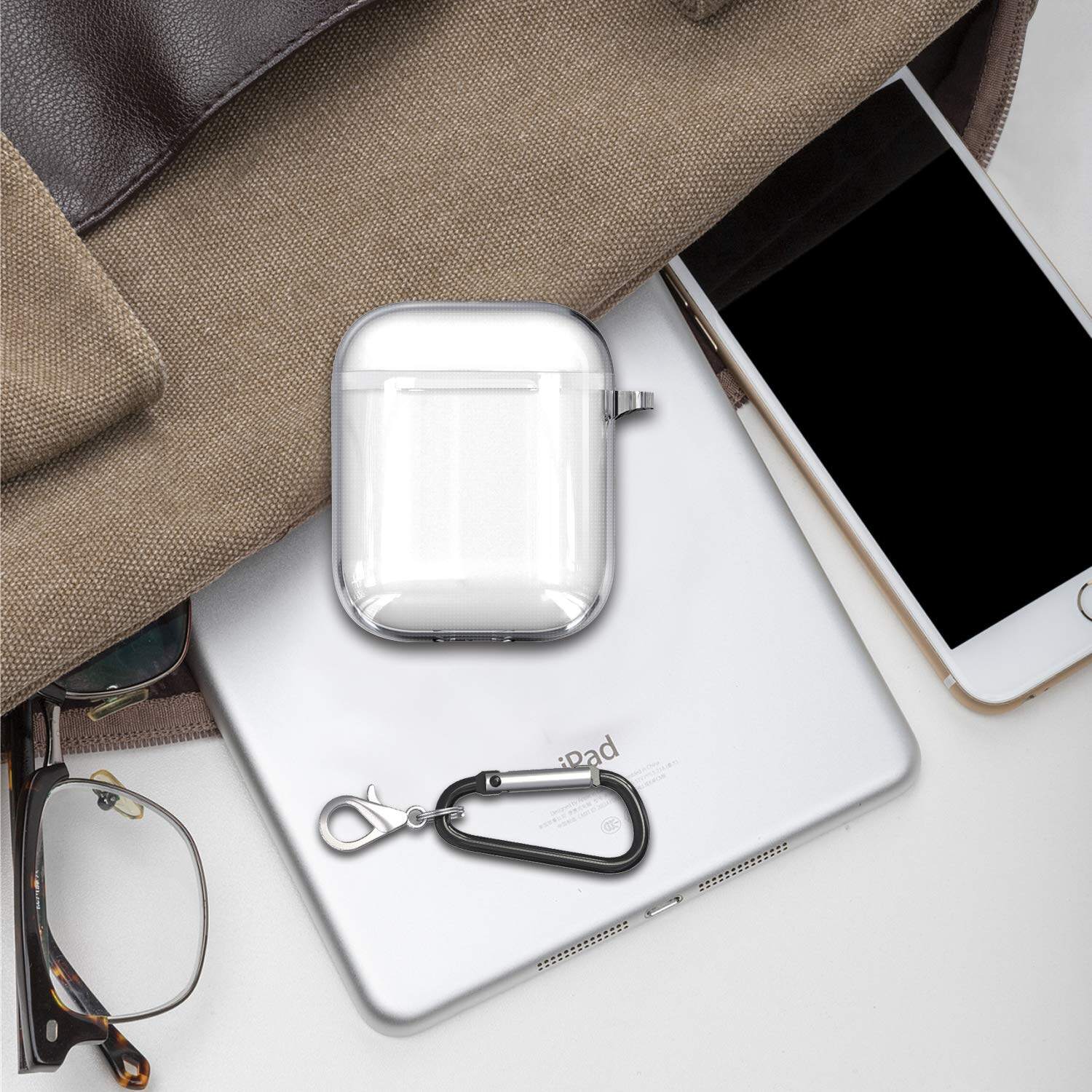 Bao case chống sốc trong suốt cho Airpods 1 / 2 hiệu Likgus Crystal Shell