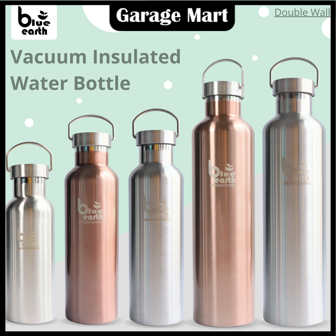 Gambar Blue Earth stainless steel thermos flask thermos tumbler water bottle sport bottle Stainless Steel tumbler Bottles flask thermos hot water thermal flask thermos bottle vacuum flask bottle ???