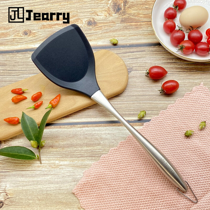 Gambar Jearry 304 Stainless Steel Handle Spatula Heat Resistant Food Grade Silicone Kitchen Utensils