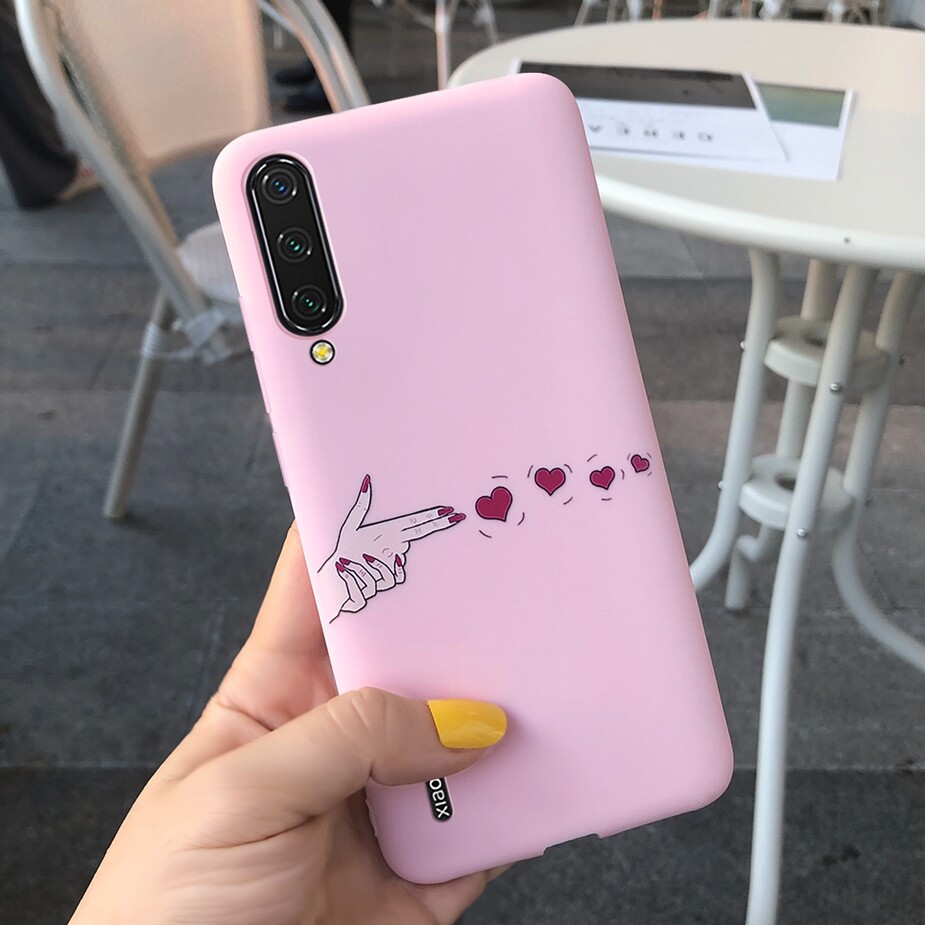For Xiaomi Mi A3 Case MiA3 Soft Siilicone Cute Painted Phone Shell
