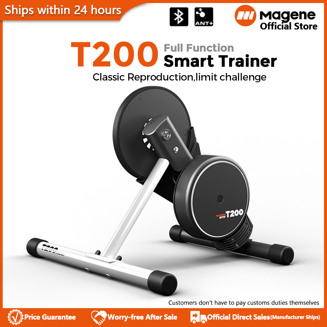 【Official Warranty】Magene T200 Smart Bike Trainer Silence Indoor Bicycle Training Home direct drive MTB Road Bicycle Built In Power Meter Ergometer ZWIFT