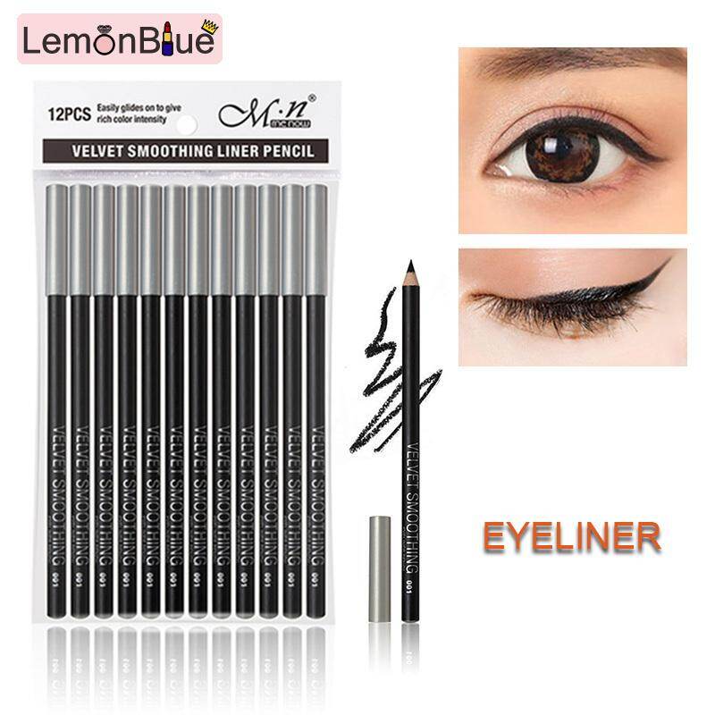 Gambar LemonBlue 12Pcs Set Make Up Eyeliner Pencil Waterproof Eyebrow Beauty Pen Eye Liner Pencils Makeup Tools