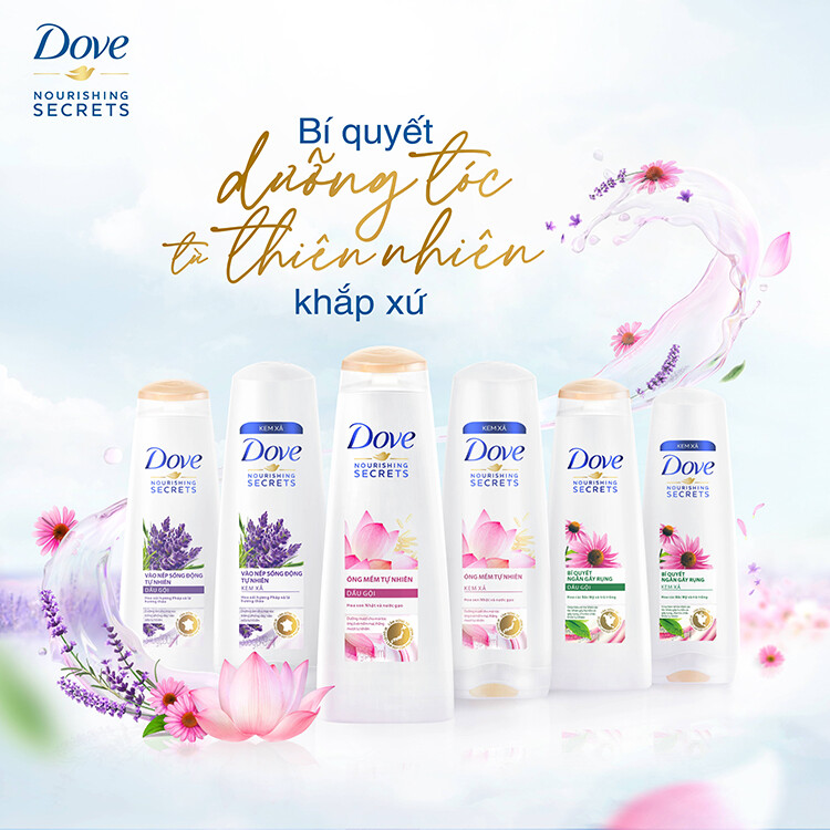 Dầu Gội Dove Óng Mềm Tự Nhiên (340g)