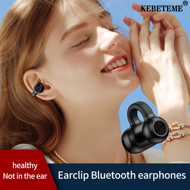 KEBETEME Wireless Bluetooth Headphones Bone Conduction Waterproof Headset