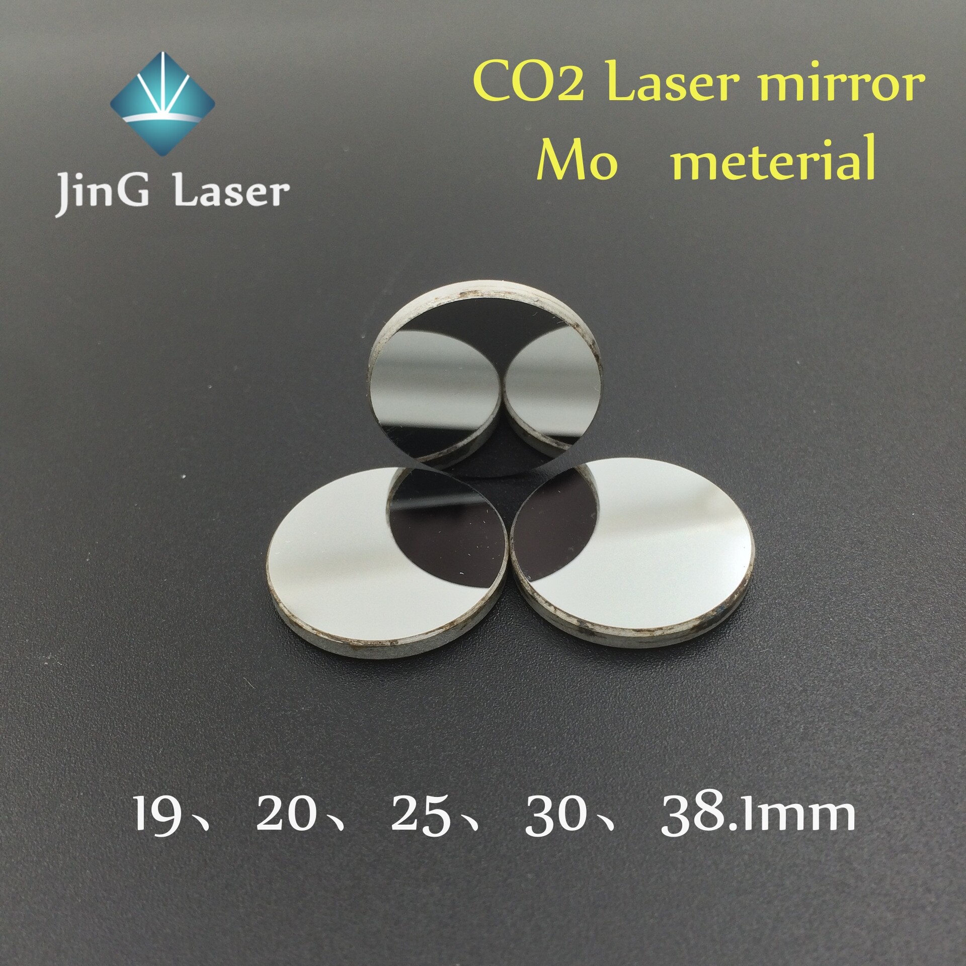 Gương Laser CO2 Mo Đường Kính 19Mm 20 25Mm 30 38.1 THK 3Mm Gương Phản Xạ Laser Quang Học Để Khắc CO2 Máy Cắt