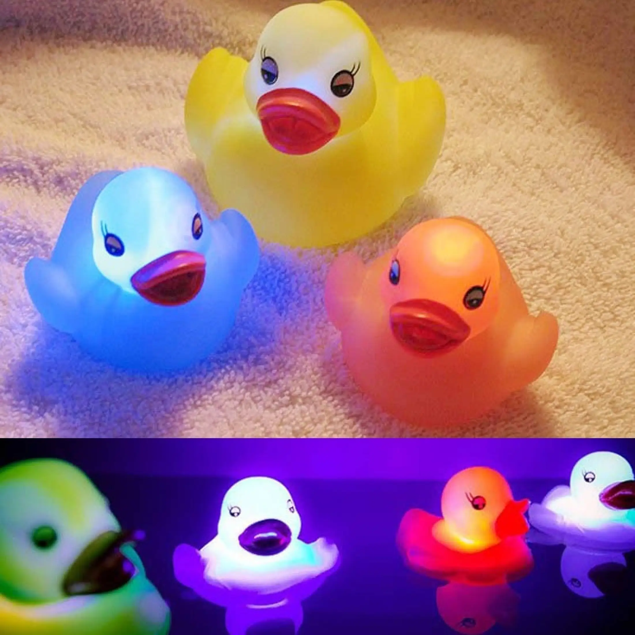 Mainan Mandi Bayi Lampu Led Bebek Karet Mainan Anak Mengapung Air Berenang Mini Kecil Pendidikan Untuk Mandi Lazada Indonesia