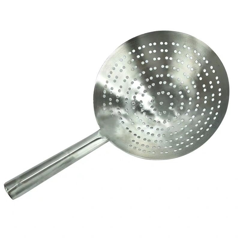 Gambar high quality Stainless steel colander fried fishing fence oil barrel oil pot drain spoon lard tank kitchen commercial large spoon oil grid filter