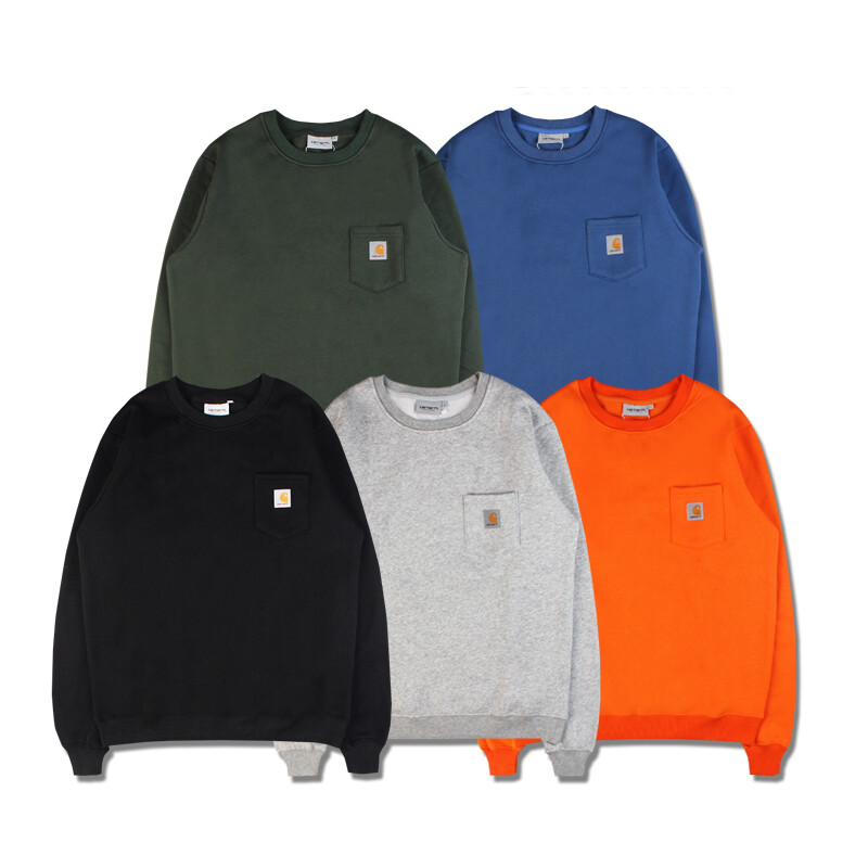 Carhartt áo len có túi k87 áo nỉ wip dáng rộng thời trang đường phố
