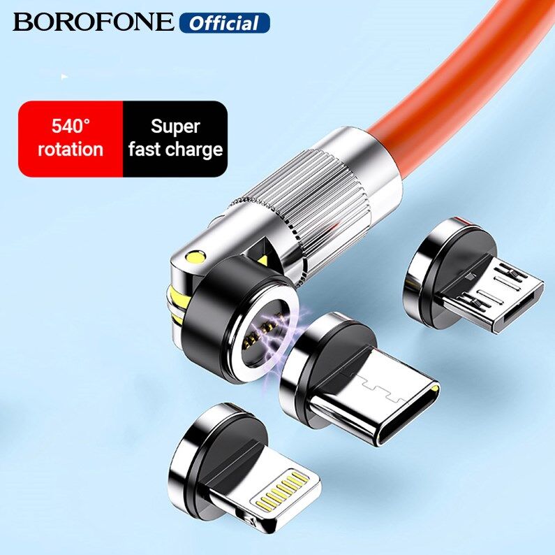 Borofone BFF 3 Trong 1 20W Từ Tính sạc nhanh USB 6A Cáp Sạc Nhanh Loại C