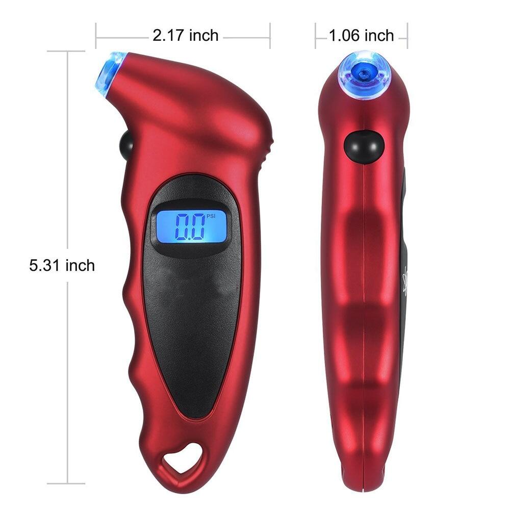 [bán chạy] tezer đồng hồ đo áp suất không khí lốp xe hơi kỹ thuật số máy đo áp kế màn hình lcd 0-150 psi dành cho ô tô xe tải xe đạp xe máy 10