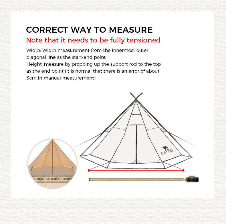 CAMELCROWN Extend 3-4 Person Large Area Outdoor Waterproof Sun Shelter Hiking Traveling Cotton Tent
