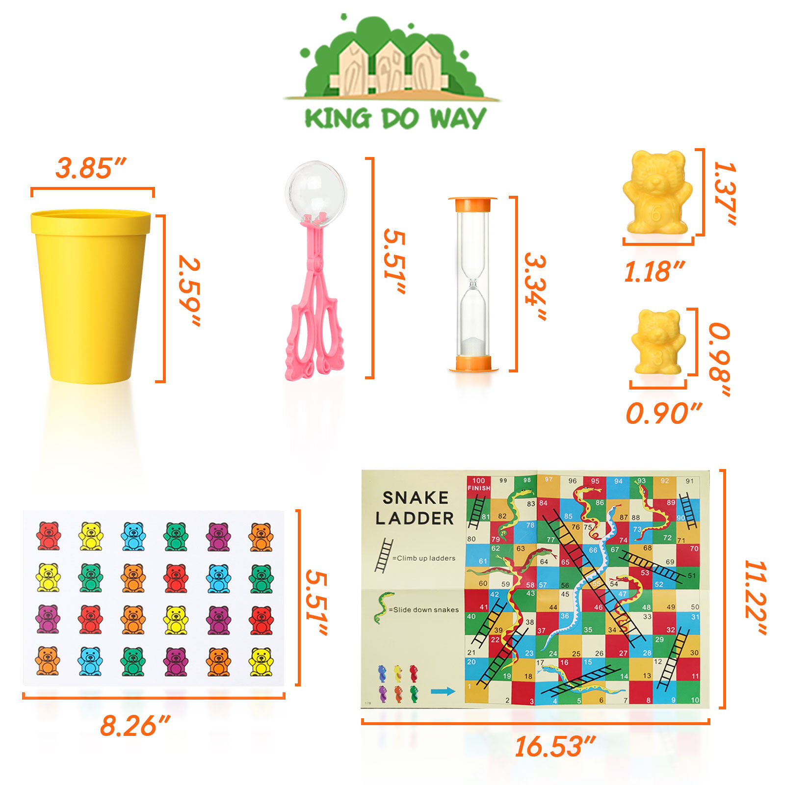 118PCS Rainbow Sorting Bears Toy Set Educational Matching Cups Kids  Counting | Lazada