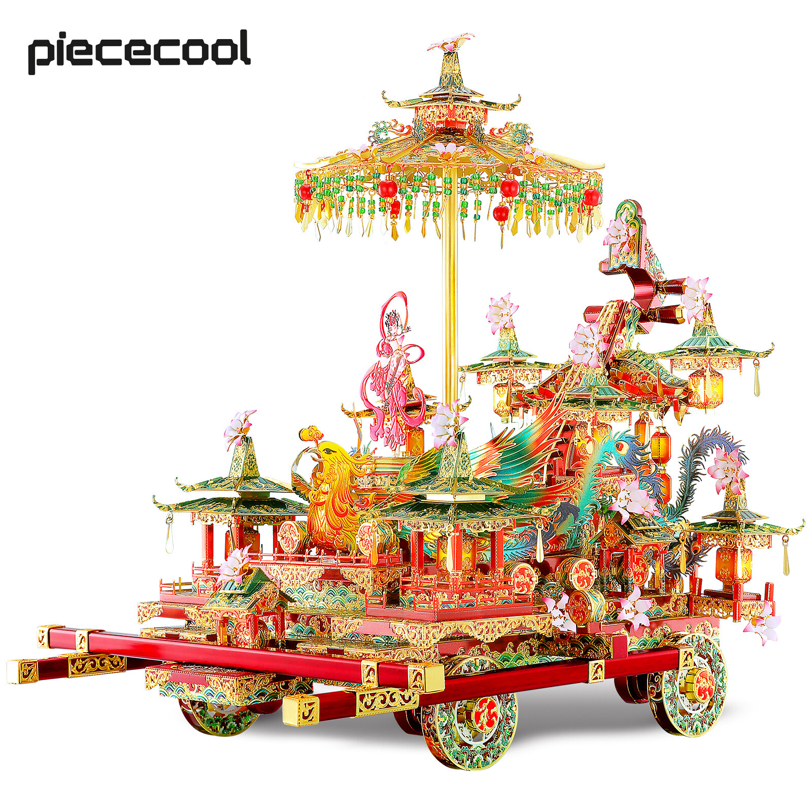 Piececool 3D Puzzles for Adults, Phoenix Festooned Vehicle Model Kits Building Sets Best Gift for Women Creative Valentines Day Gifts