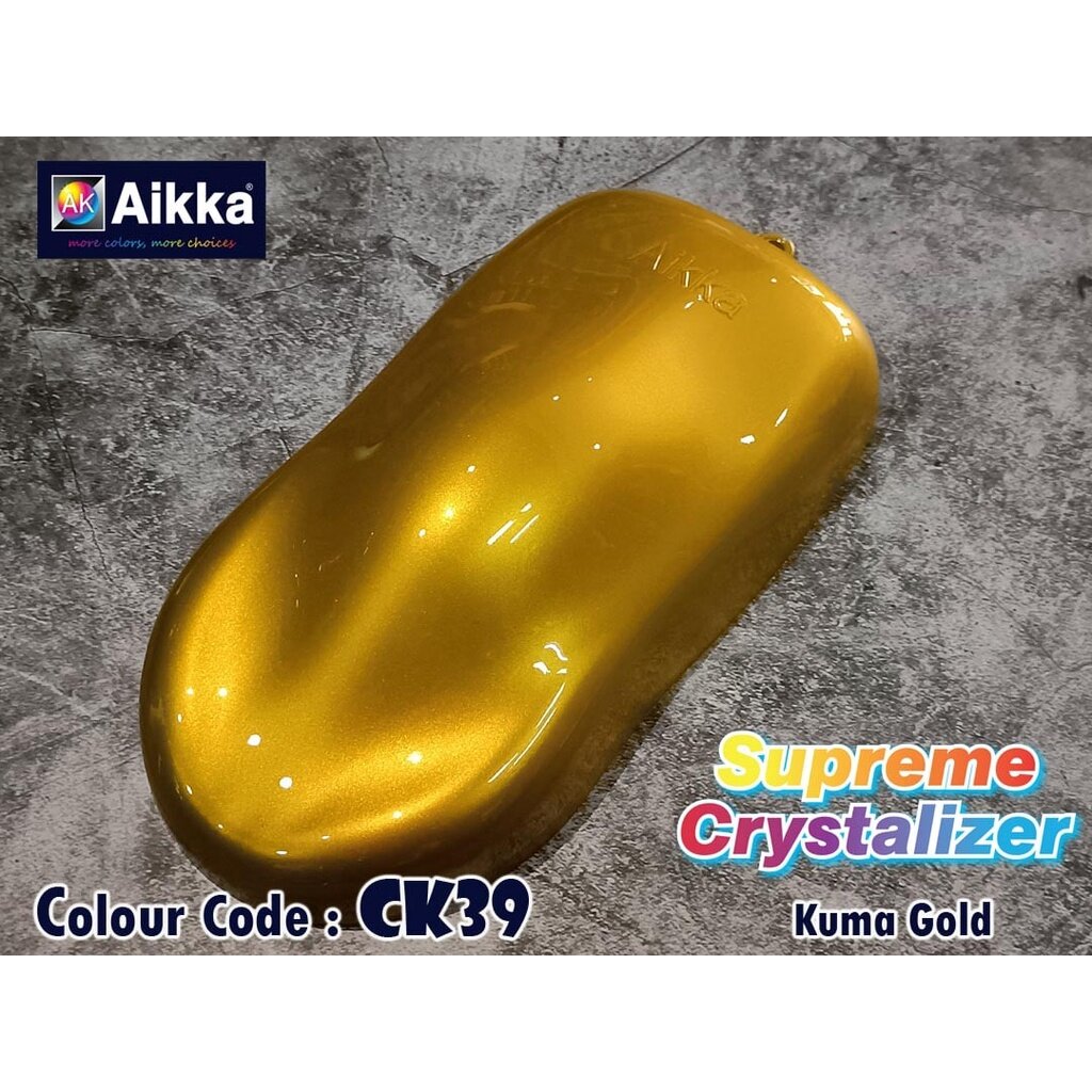 AIKKA CK39 Kuma Gold Supreme Crystalizer 2K CAR PAINT Cat Kereta Motor Cat Bancuh Siap/ 2K Car