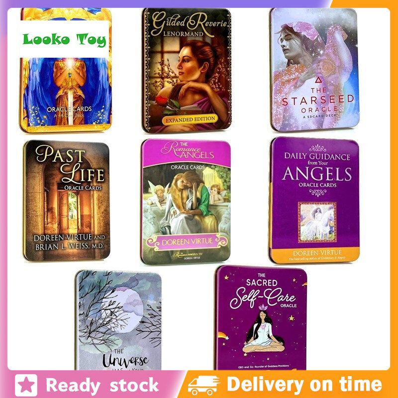 Bộ bài tarot phiên bản tiếng anh hộp sắt bài tarot oracle oracle công nghệ bronzing cao cấp a40