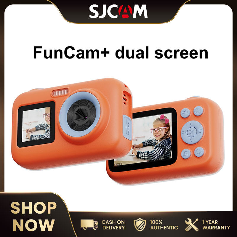 SJCAM 1080P Dual Screen Kids Digital Camera FunCam High Resolution Portable Mini Children Video Camera with LCD Display for Boys Girls Friend Birthday Gift