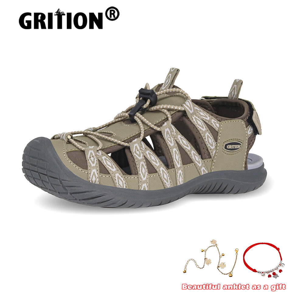 GRITION Womens Ngoài Trời Dép 2022 Cô Gái Bãi Biển Giày Thoáng Khí Không Trượt Thời Trang Mùa Hè Nhanh Chóng Làm Khô Thể Thao Du Lịch Đi Bộ Đường Dài Leo Núi Kích Thước 36-41