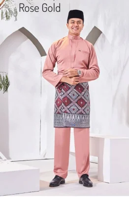 Baju Melayu Slimfit Lelaki Man Baju Melayu Cekak Musang Murah (3)