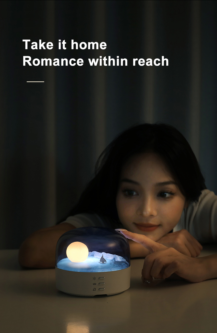 C-Shaped Moon Lamp Bluetooth Speaker, Wireless Charging Touch Dimmable Multi Functional Lampu Malam, Creative Bedroom Desktop Ambient Decor Light Gift_voghion.com