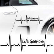 Heartbeat Trackpad Car Stickers - Life Goes On