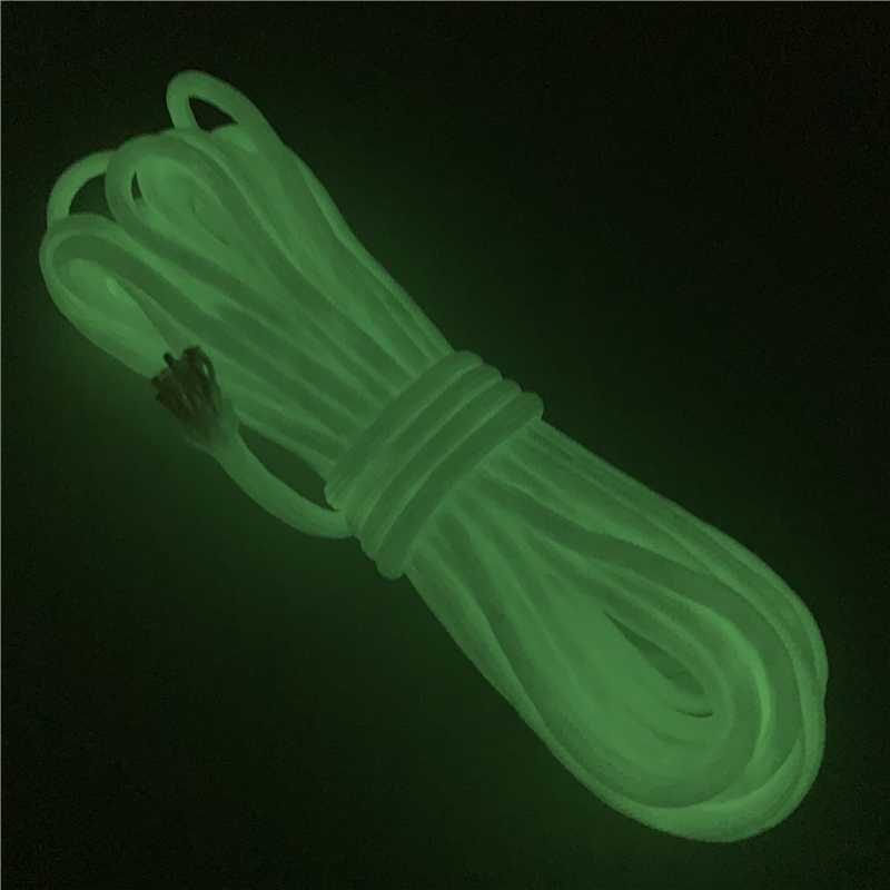 Night Rope 5 meter/Lot (16.4 Feet) 2mm Luminous Rope Glowing Paracord String Rope ...