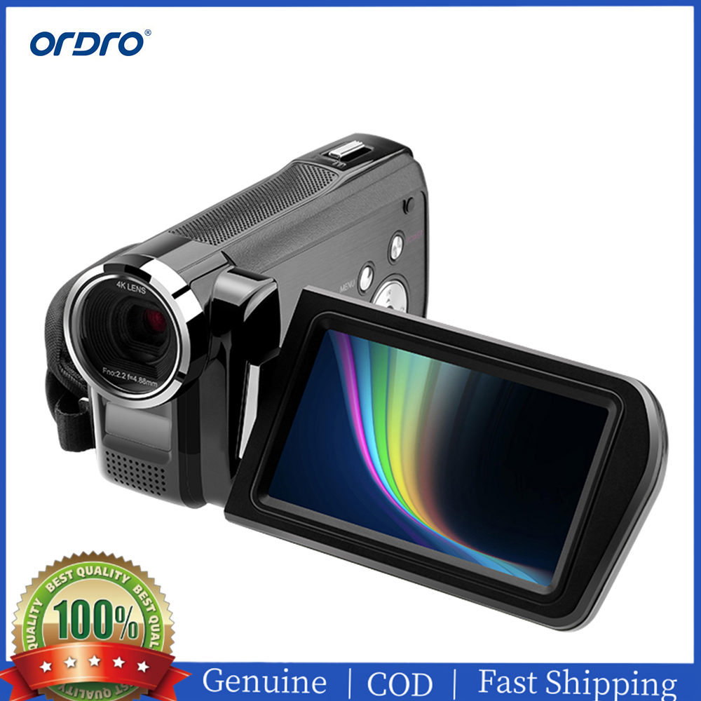 【with Carry Bag】ORDRO AC2 4K Digital Video Camera Camcorder DV Recorder 48MP 30X Digital Zoom IR Night Vision 3.0 In-ch IPS Touchscreen with Batt-ery Remote Control ราคา 4,893 บาท*ส่งฟรี