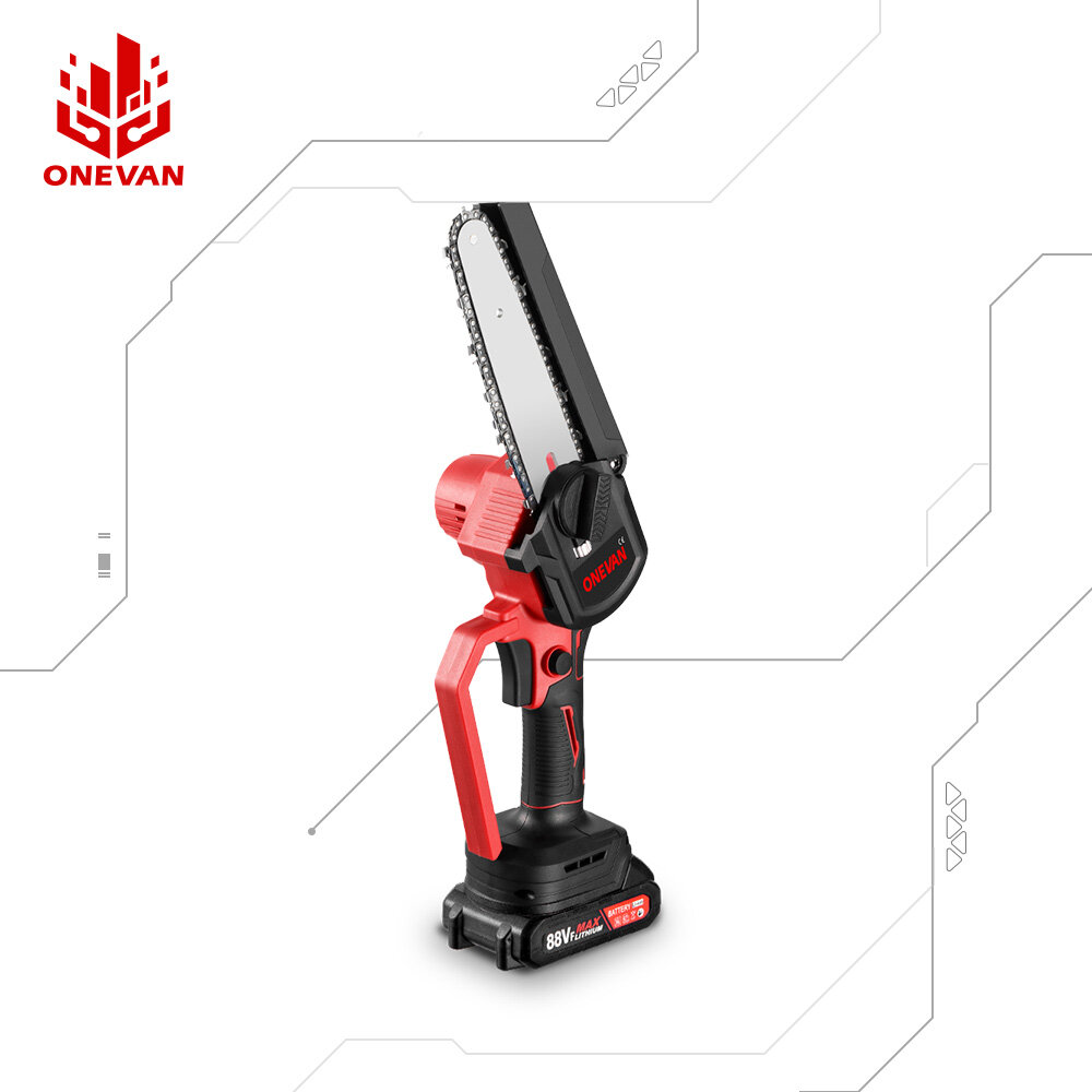 Cưa xích điện Mini 6 inch cưa xích không dây cầm tay một tay cưa tỉa điện vườn cây khai thác gỗ cắt tỉa dụng cụ điện cưa