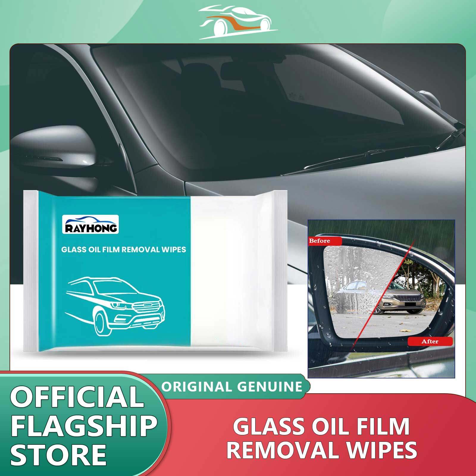 Rayhong Automobile Glass Oil Film Removal Wipes Car Front Windshield Degreasing Cleaning Oil Film Cleaning Agent Decontamination Wipes Effective Car Decontamination Wipes Portable Car Windscreen Cleaner Easy To Use 1617.5cm Car Glass Oil Film Removal ราคา 124 บาท*ส่งฟรี