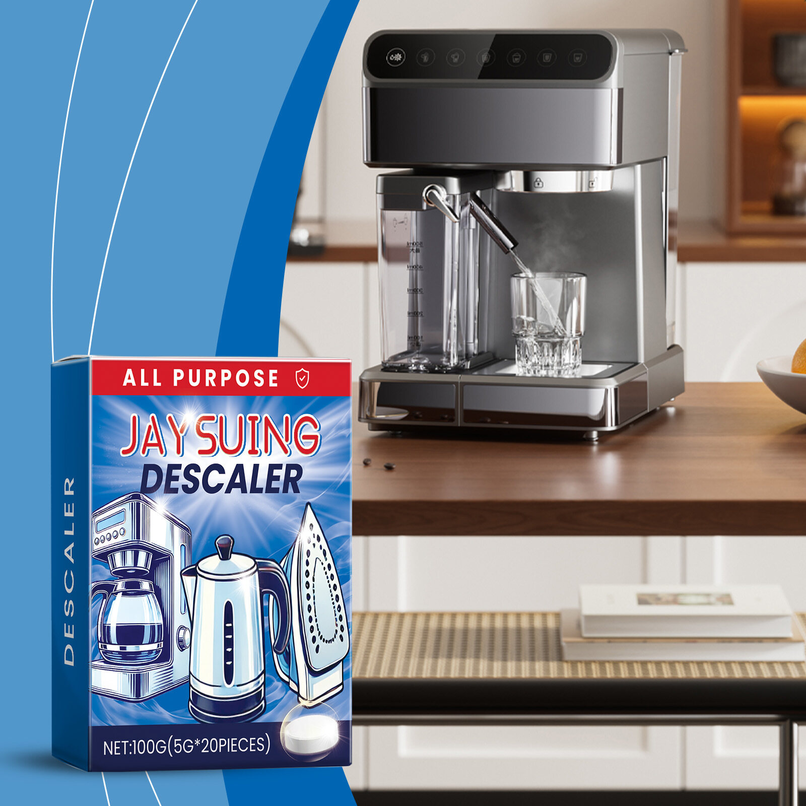 Jaysuing Teapot Scale Cleaner Kettle Descaler Remove Tea Stains Food Grade Drinking Machine Decontamination Water Bottle Cleaning Tablets Descaling effervescent tablet Dishwasher Cleaning Tablets Removes Limescale Build Up and Odor Dishwasher Cleaner - ยี่ห้อ Jaysuing ราคา 189 บาท*ส่งฟรี