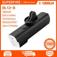 Superfire BL12 Đèn xe đạp có thể sạc lại đôi đèn 1300 Lumens siêu sáng đèn đi xe đạp LED Đèn gắn đầu khi đi xe đạp đèn chống nước cho xe đạp