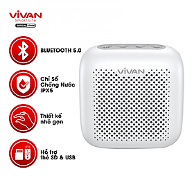 Loa Bluetooth 5.0 VIVAN VS1 màu trắng 5W chống nước