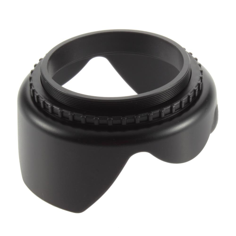 52mm Tulip (Petal) Style Lens Hood - Black, For Camera Lenses
