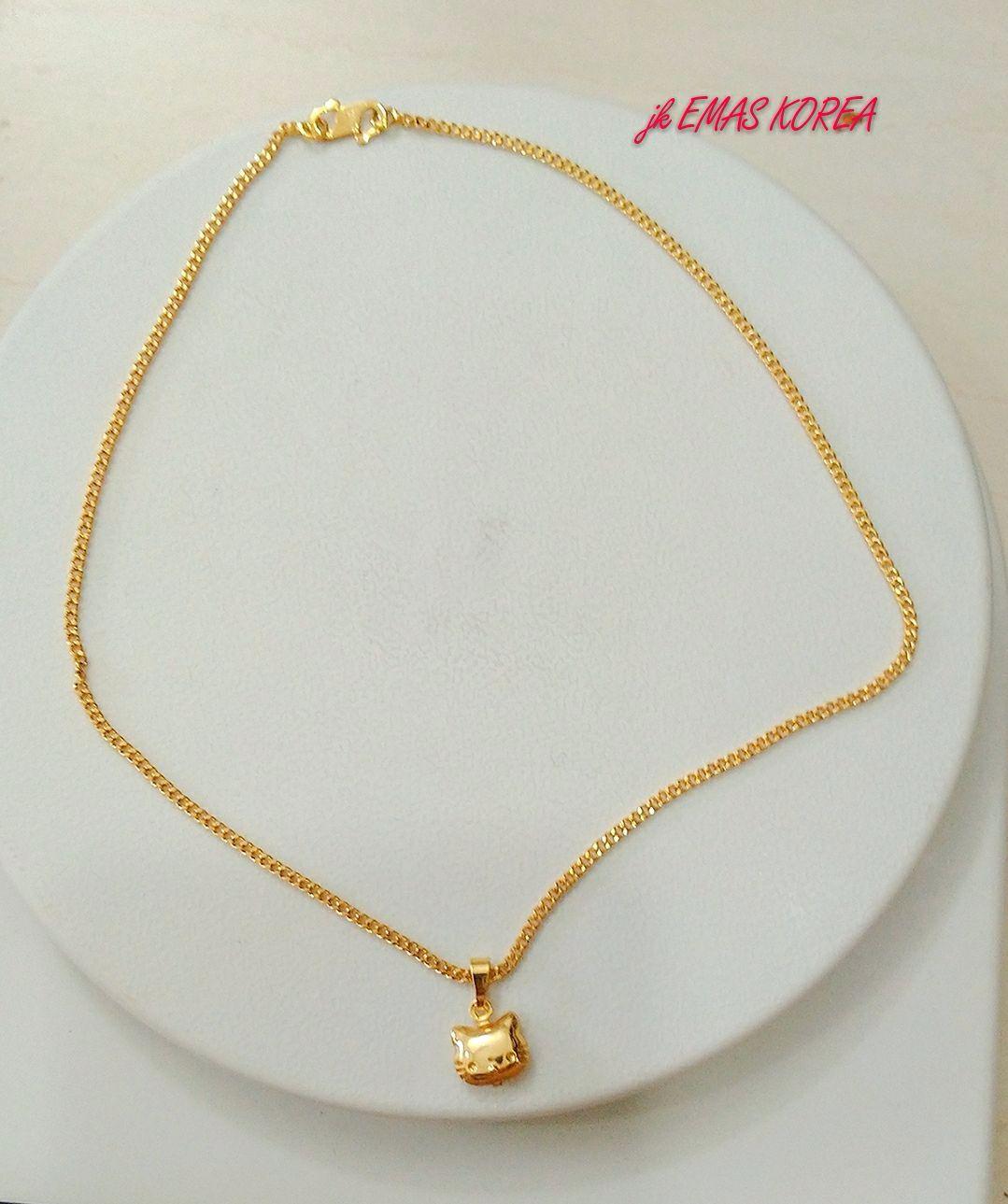 Free Cop Emas Bangkok Jewelry Rantai Polo Budak Loket Hello Kitty Golden Plated Lazada