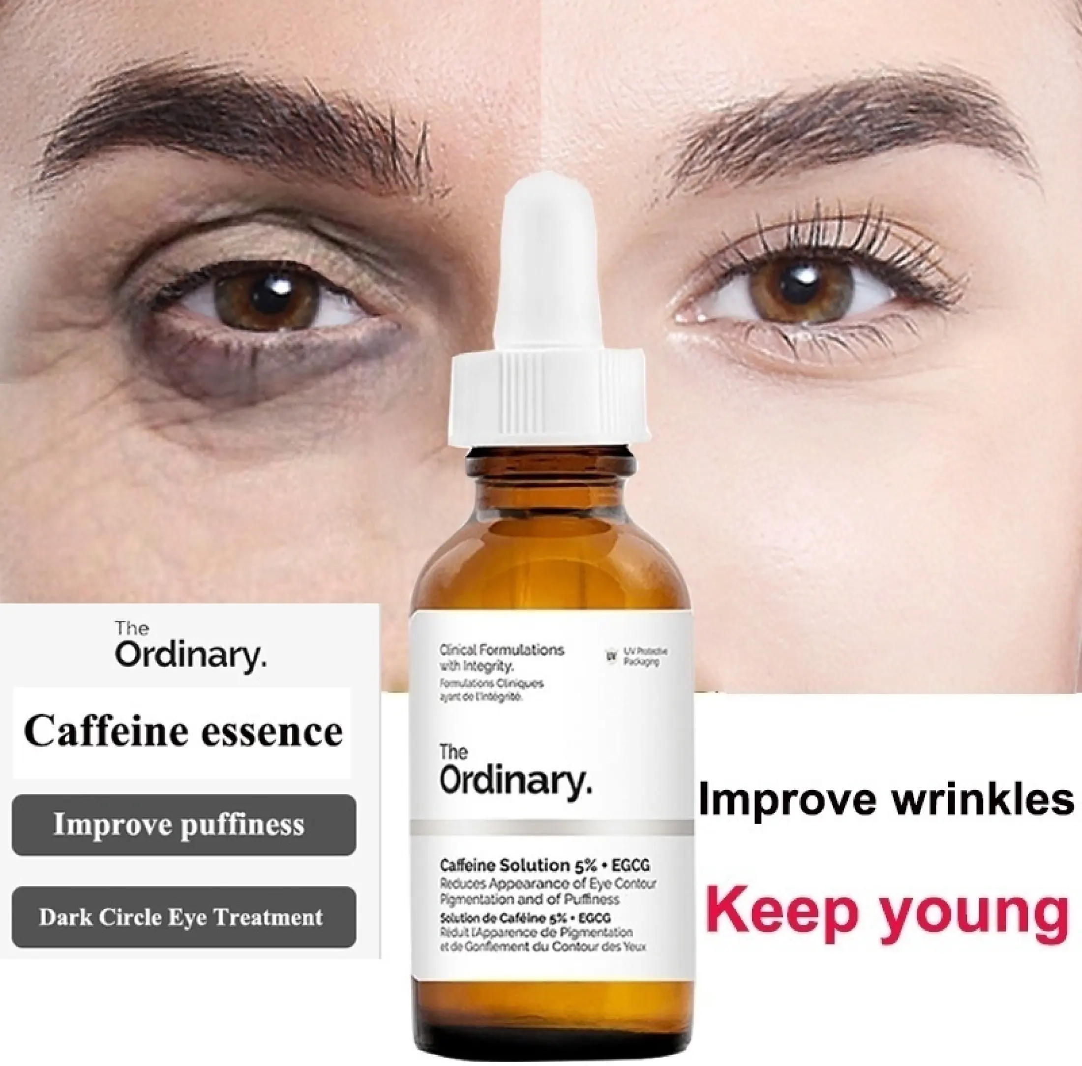 the ordinary caffeine solution eyelashes