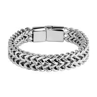 Bravego Men Fashion Stainless Steel Bracelet 12 MM Width Wrist Chain Bracelet Jewelry