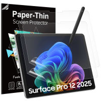Moko 2 gói miếng bảo vệ màn hình giấy cho Microsoft surface Pro 12 inch 2025 chống chói chống trầy xước miếng phủ chất liệu PET cho bề mặt Pro 12 ″ hỗ trợ bút Surface viết và vẽ như trên giấy