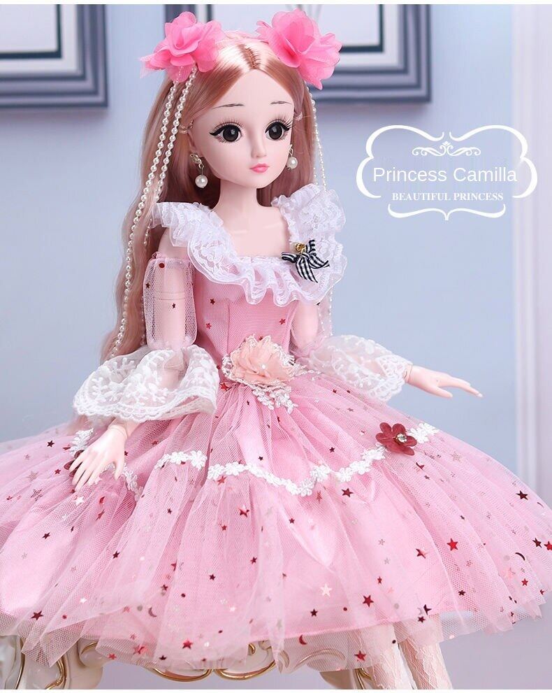 60cm yangyitian Barbie doll queen Princess set single children and girls dressing toys birthday gift