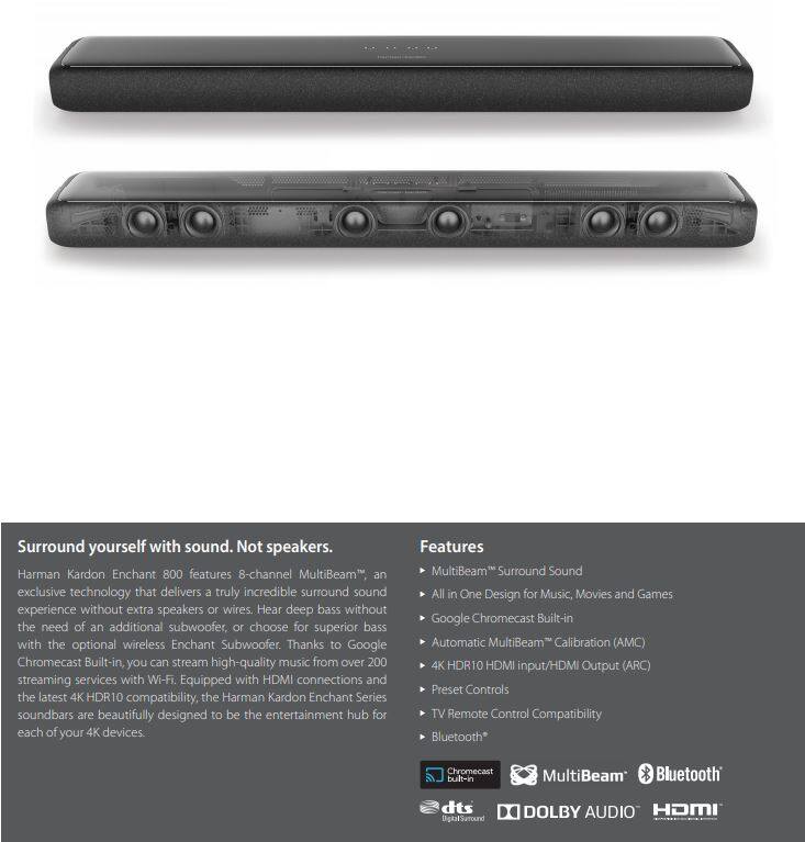 Harman Kardon Enchant 800 All in One 8Channel Soundbar with