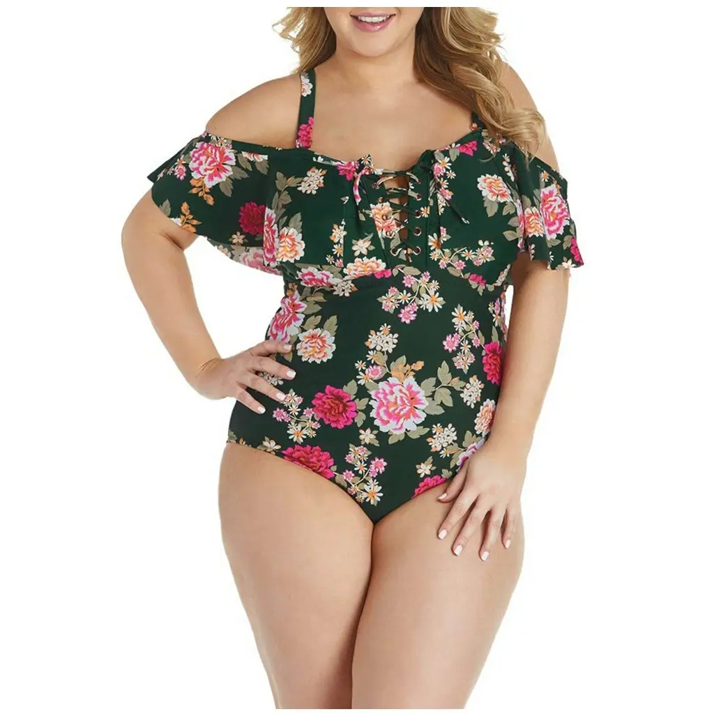 cold shoulder one piece swimsuit