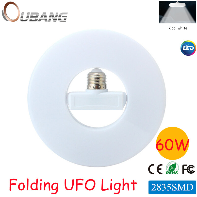 Ou bang bóng đèn led e27 mới 2022 đèn ufo đèn trần trong nhà led tròn ac 220v giá đỡ điều chỉnh được 30w 40w 60w đèn led ufo hình khuyên có thể gập lại siêu mỏng