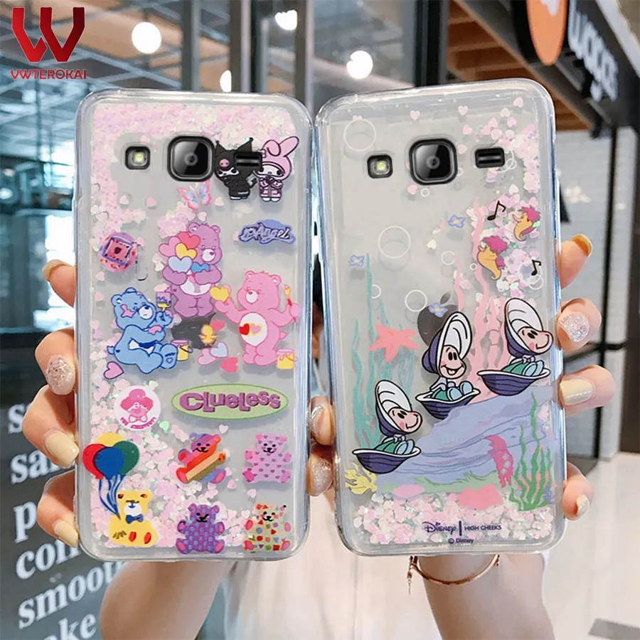 For Samsung Galaxy J3 17 J3 Pro 17 J3 16 J5 16 J7 16 Fashion Cartoon Cute Glitter Bling Love Heart Quicksand Phone Case Soft Tpu Protective Back Cover Lazada Ph