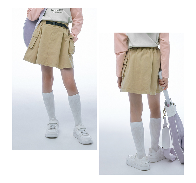 balabala Children Skirt Girl Skirt Summer 2025 New Short Half Skirt Outdoor Style Cotton Fashion Trendy · v4