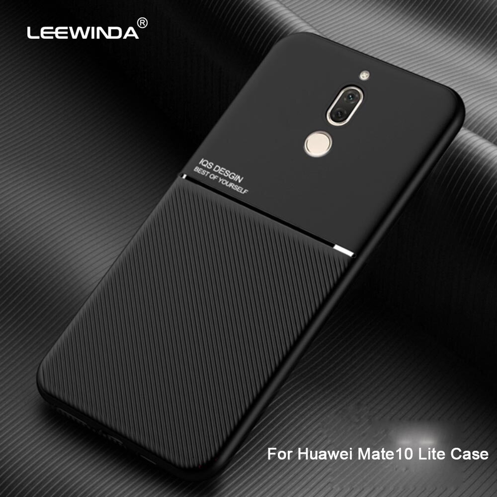Ốp điện thoại cho huawei mate 10 lite nova 2i, vỏ từ tính ốp lưng chống sốc siêu mỏng vải chéo hỗ trợ xe hơi