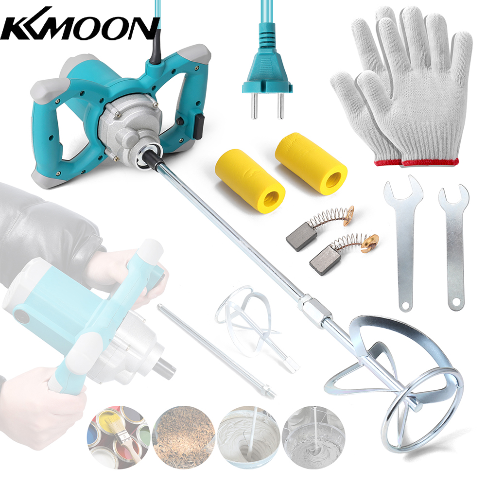 KKmoon Máy Trộn Bê Tông Điện 2600W Máy Trộn Tay Cầm Xách Tay Bê Tông Xi Măng 6 Tốc Độ Điều Chỉnh Được Máy Trộn Thinset Vữa Vữa Thạch Cao Dụng Cụ Khuấy Sơn