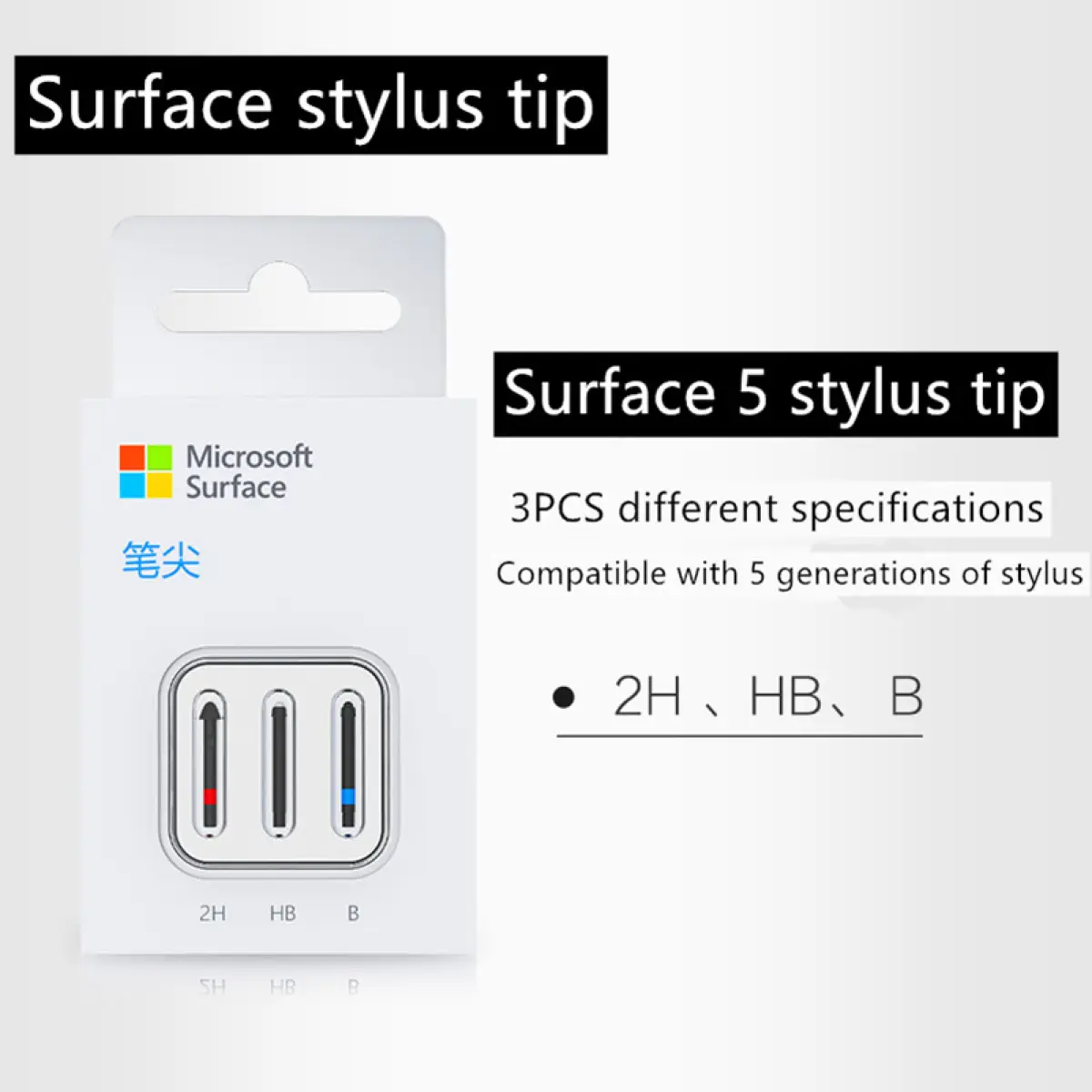 Replacement Refill Tip Kit 2h Hb B For Microsot Surface Pro 5 Pro 4 Stylus Touch Pen Lazada Singapore