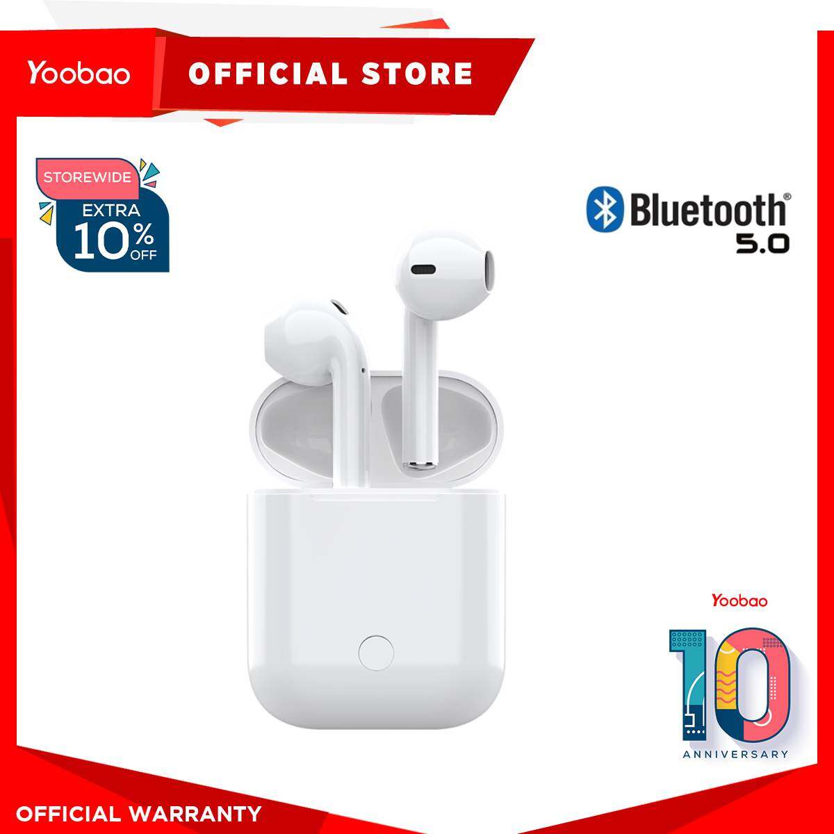 Yoobao YB-502 Earphone Wireless Bluetooth Ear Buds | Comfort, Noise Cancelling and HD Sound