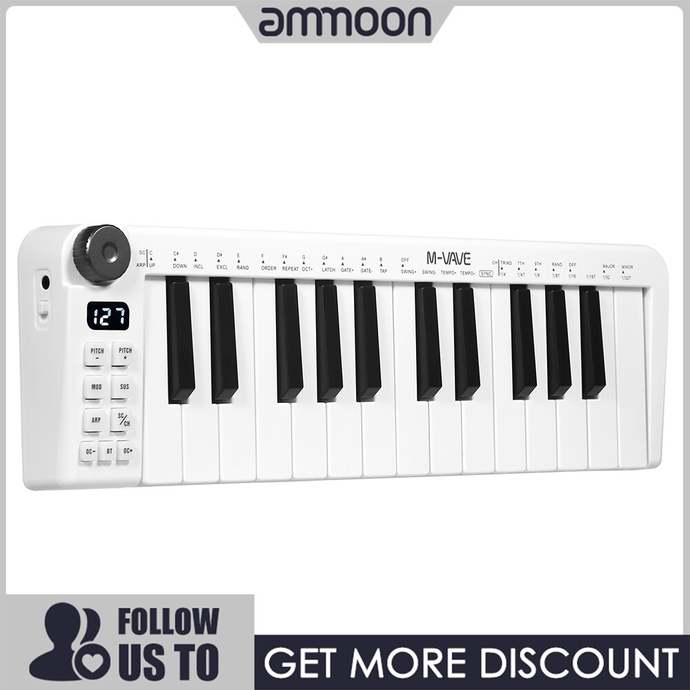 Quà bí mật m-vave smk-25mini 25 keys usb keyboard midi controller with 25 velocity sensitive keys 1 knob