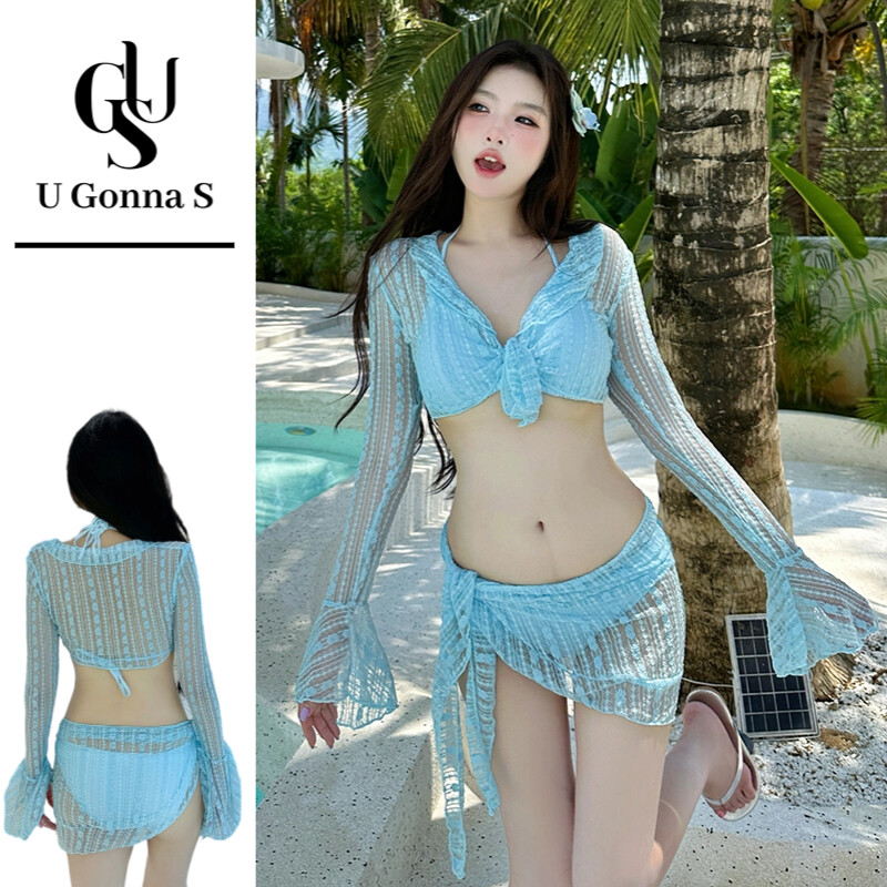 Bộ đồ bơi hai mảnh với Cover up áo tắm cho phụ nữ 4 Mảnh độn sexy trang phục beachwear quần áo thời trang ootd thiết kế mới 2025 U Gonna S