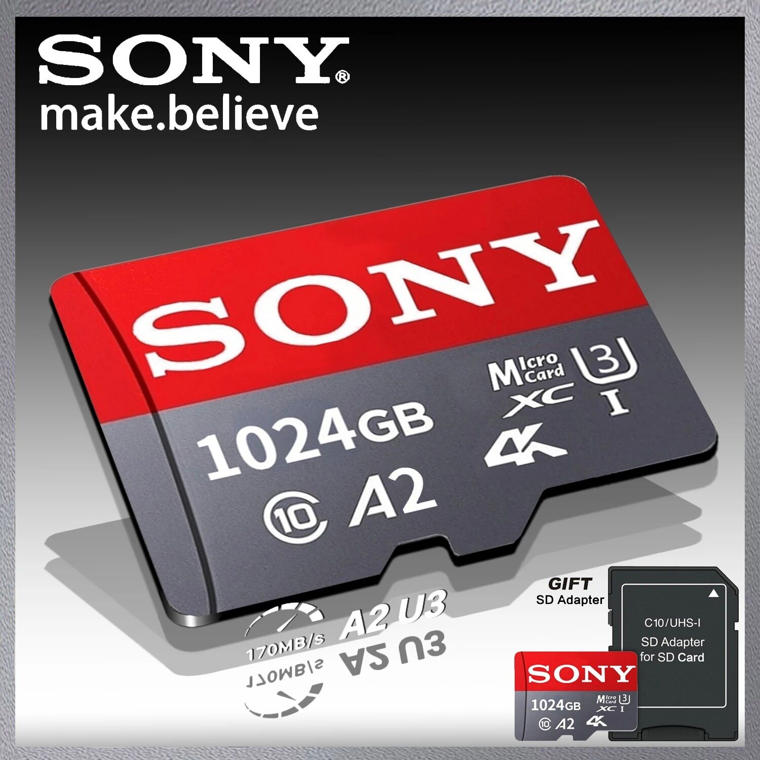 Sony SD Card 2TB 1TB 512GB Ultra Mini SD Card 128GB 256GB Phone Camera U3 A2 TF Flash Card Xiaomi And PC ราคา 159 บาท*ส่งฟรี